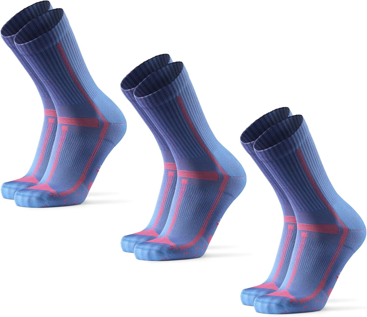 Running Socks, Crew Length, anti Blister, 3 & 5-Pack
